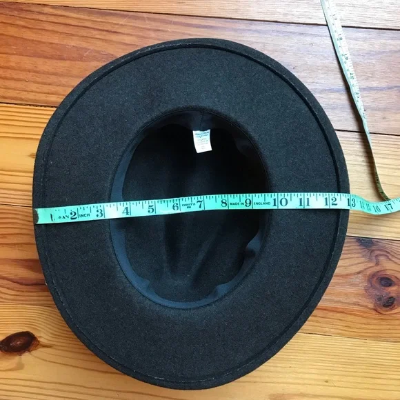 World Market Green Olive Wool Wide Brim Hat, EUC, 22” - Picture 10 of 16